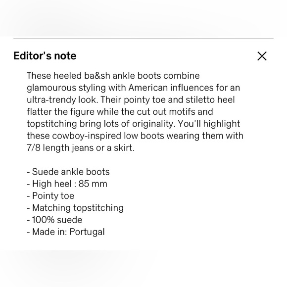 NEW ba&sh Heeled Black Ankle Boot Size 39 IT / 8.5 US - Picture 8 of 8